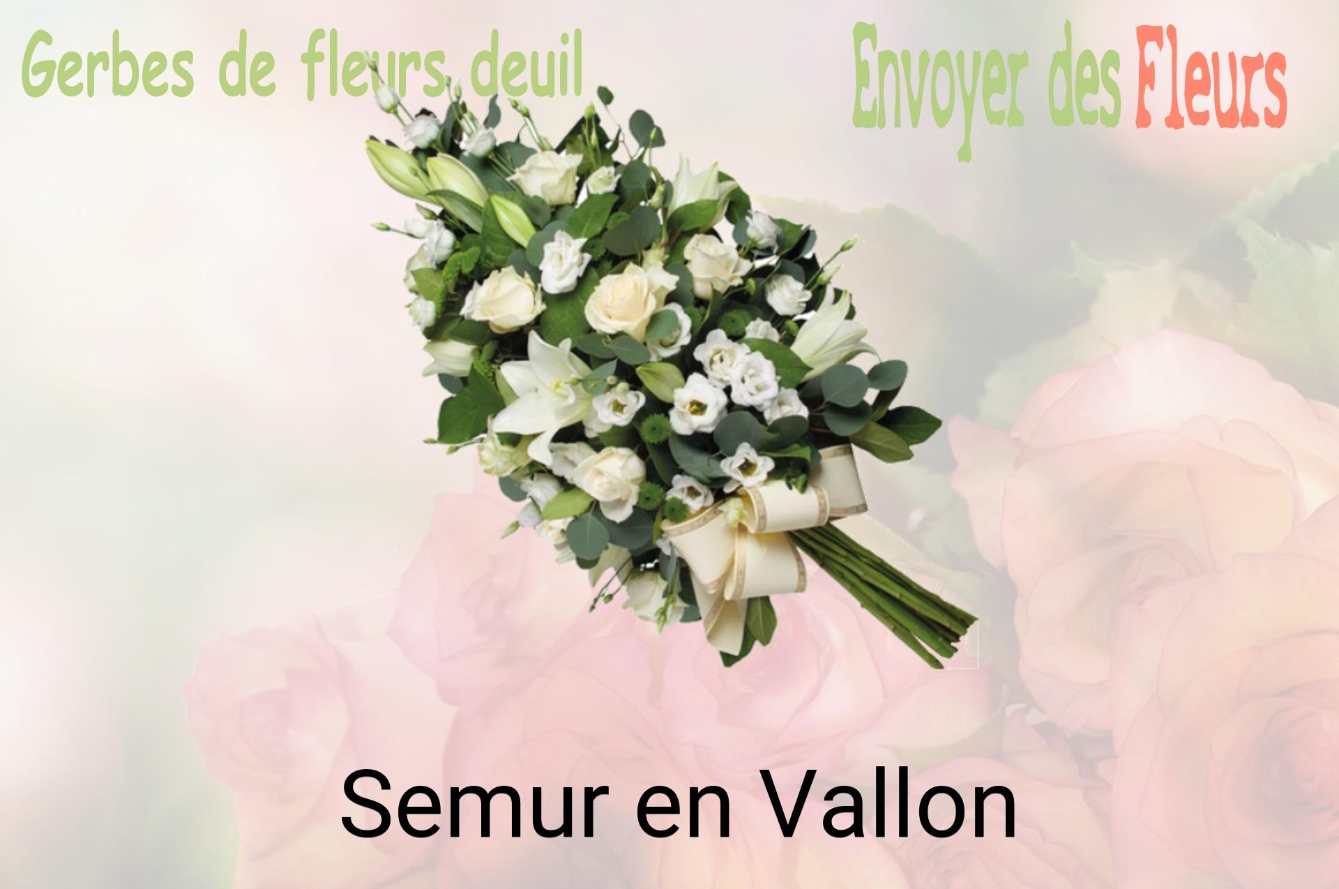 Gerbe de fleurs de deuil livrée à Semur-en-Vallon